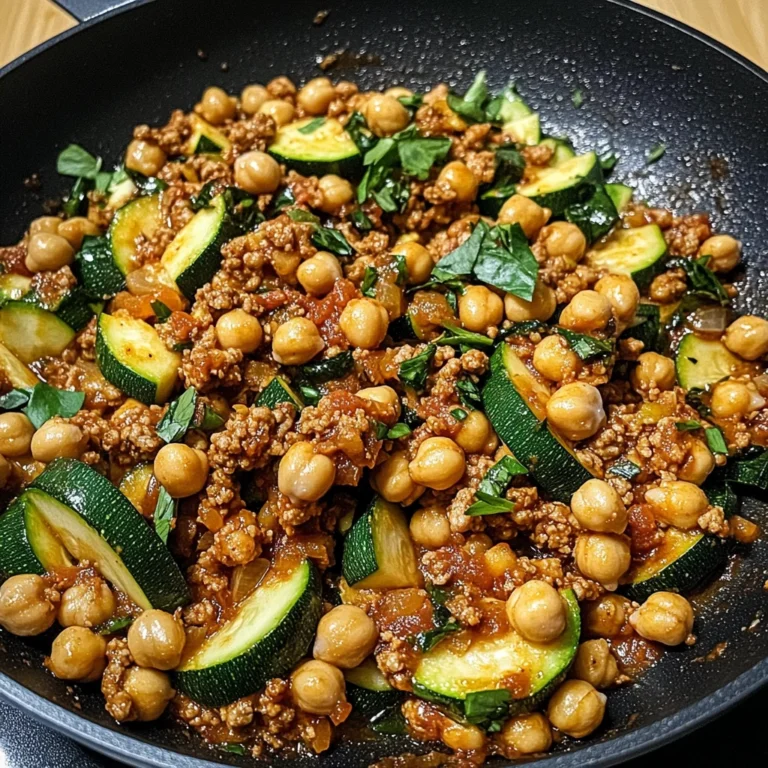Ground Turkey Zucchini Chickpea Skillet 30 Minutes Easy Delicious