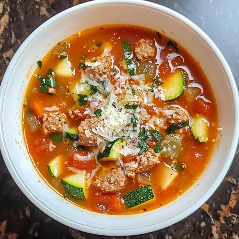 Healthy Zucchini Tomato Italian Sausage Soup 30 Minutes Easy Delicious
