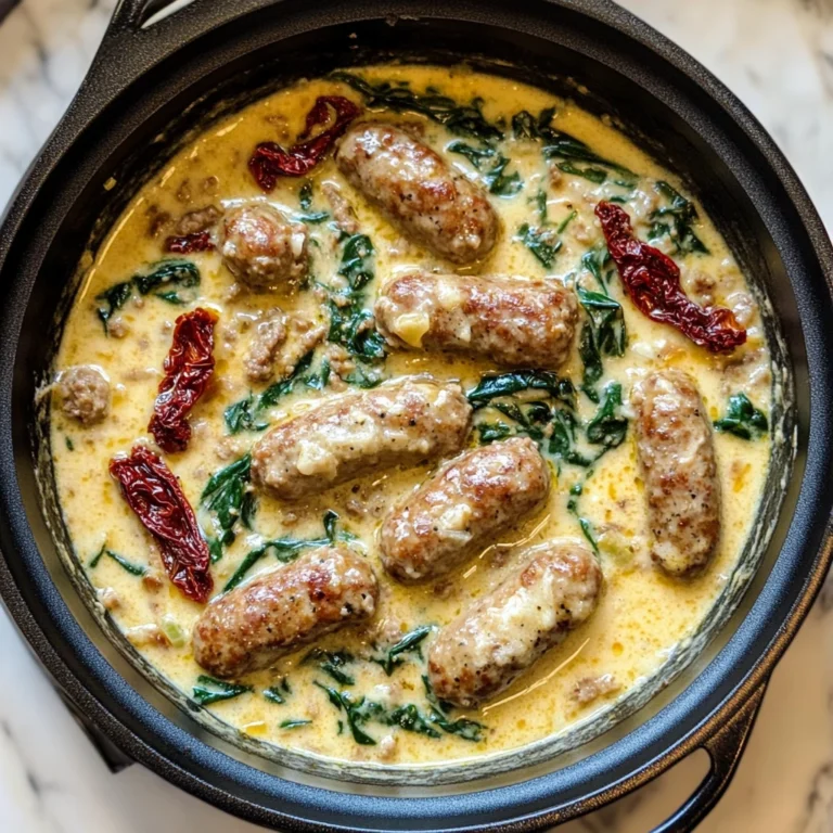 Keto Creamy Tuscan Sausage 4 Servings Ultimate Delicious