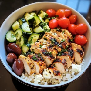 Mediterranean Chicken Rice Bowl 4 Servings Easy Delicious