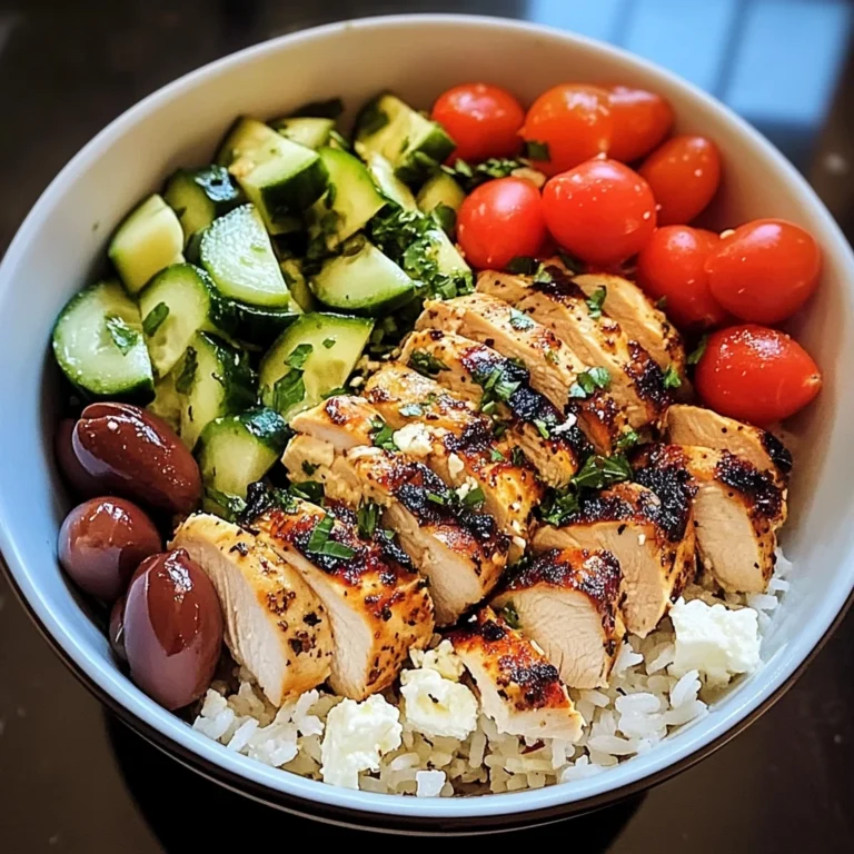 Mediterranean Chicken Rice Bowl 4 Servings Easy Delicious