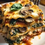 Mushroom and Spinach Lasagna 4 Servings Easy Delicious