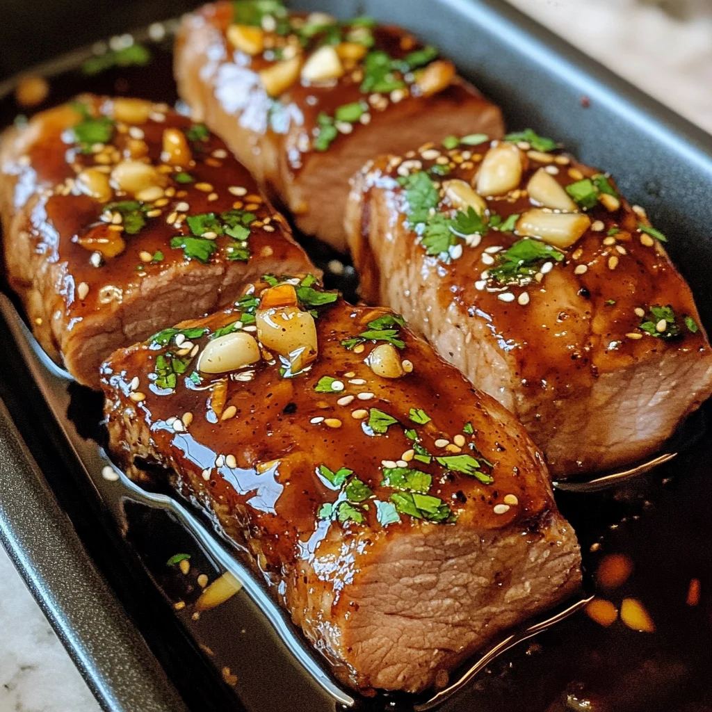 Slow Cooker 5-Ingredient Honey Garlic Pork Tenderloin