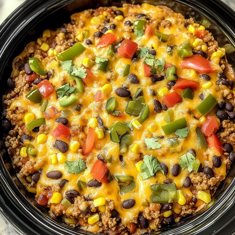 Slow Cooker Taco Casserole 4 Servings Easy Delicious