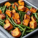 Sweet Potato Green Bean Tray Bake 30 Minutes Easy Delicious