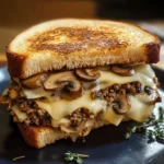 Swiss Mushroom Melt Sandwich 4 Ingredients Easy Delicious