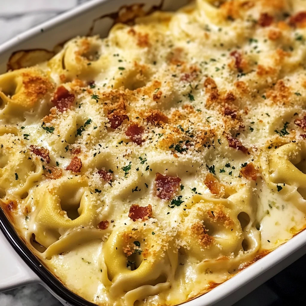 Alfredo Tortellini Bake 30 Minutes Easy Delicious