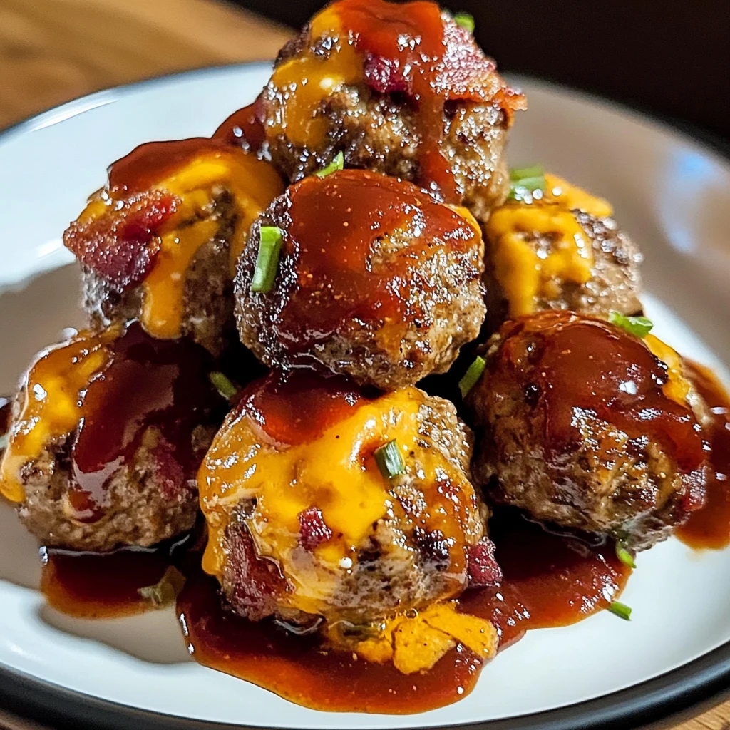 Bourbon Bacon Cheeseburger Meatballs 18 Minutes Easy Delicious