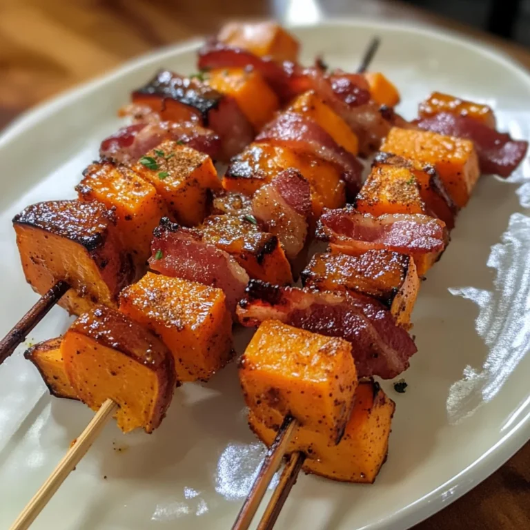Candied Sweet Potato and Bacon Skewers 30 Minutes Amazing