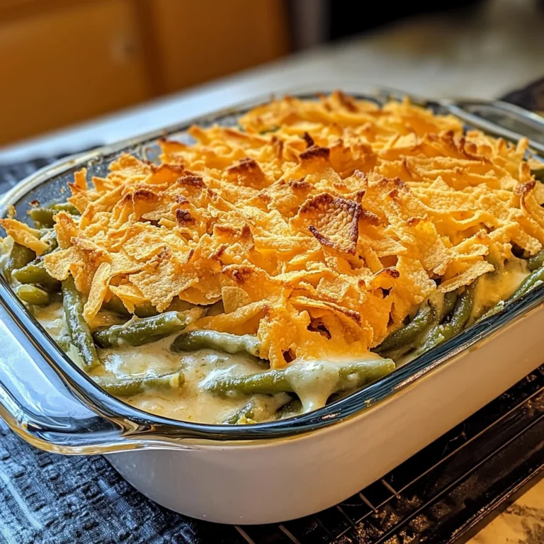 Cheddar Green Bean Casserole 4 Servings Easy Delicious
