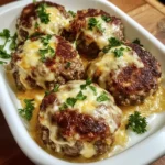 Cheesy Baked Meat Patties 4 Servings Ultimate Delicious