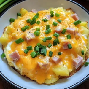 Cheesy Potato Egg Scramble 6 Ingredients Easy Delicious