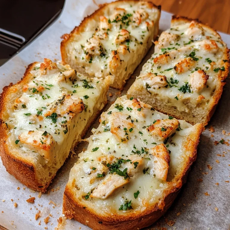 Chicken Alfredo Garlic Bread 5 Steps Ultimate Delicious