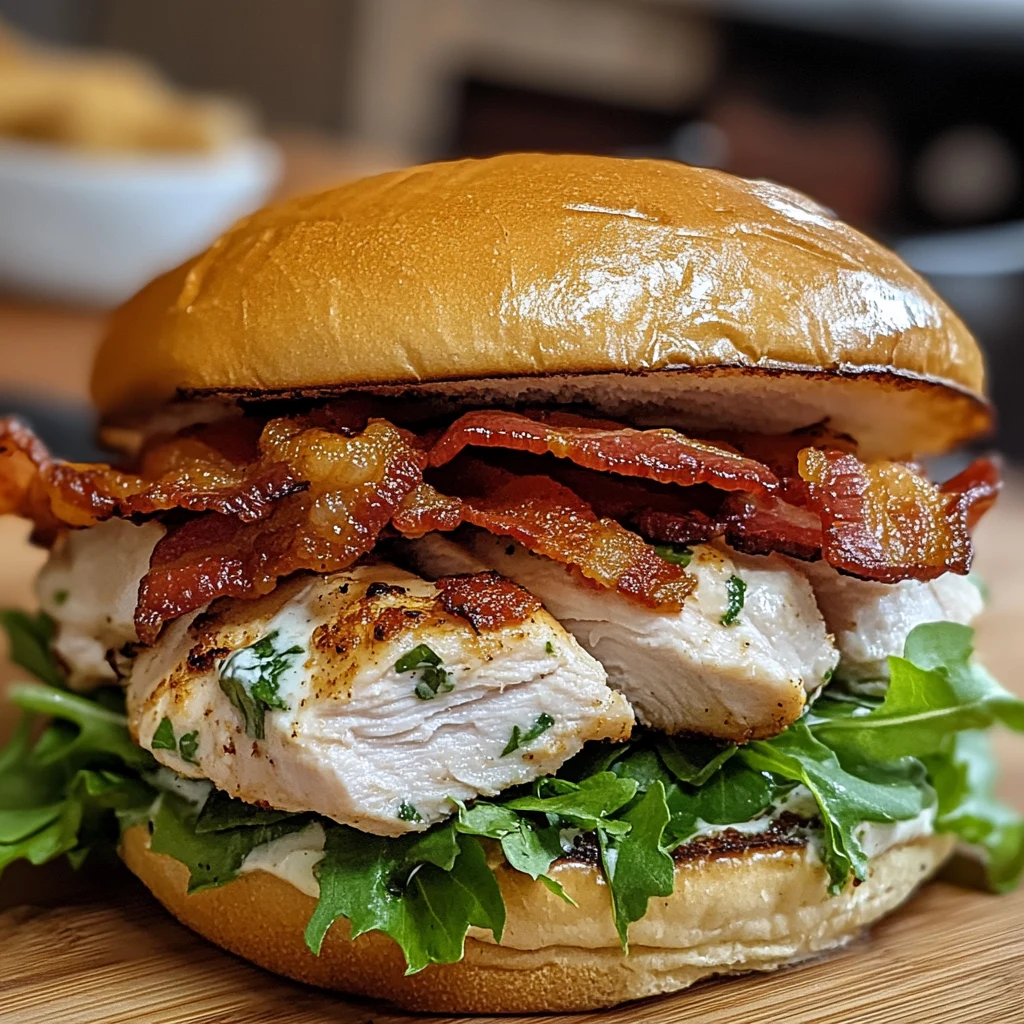 Chopped Chicken Bacon Ranch Sandwich 4 Servings Easy Delicious