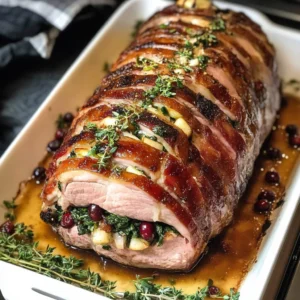 Christmas Stuffed Pork Roast 4 Servings Ultimate Delicious