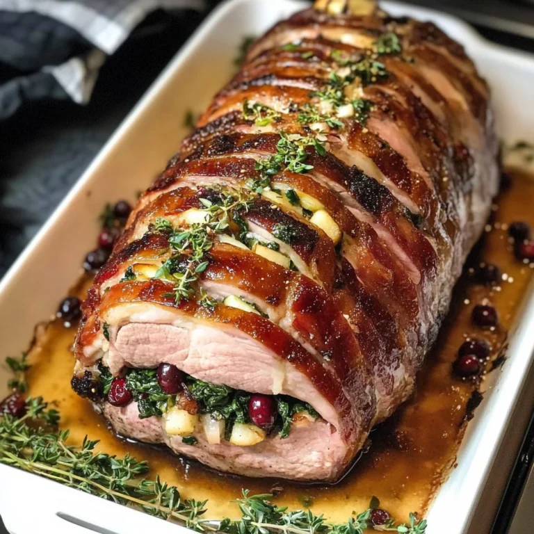 Christmas Stuffed Pork Roast 4 Servings Ultimate Delicious
