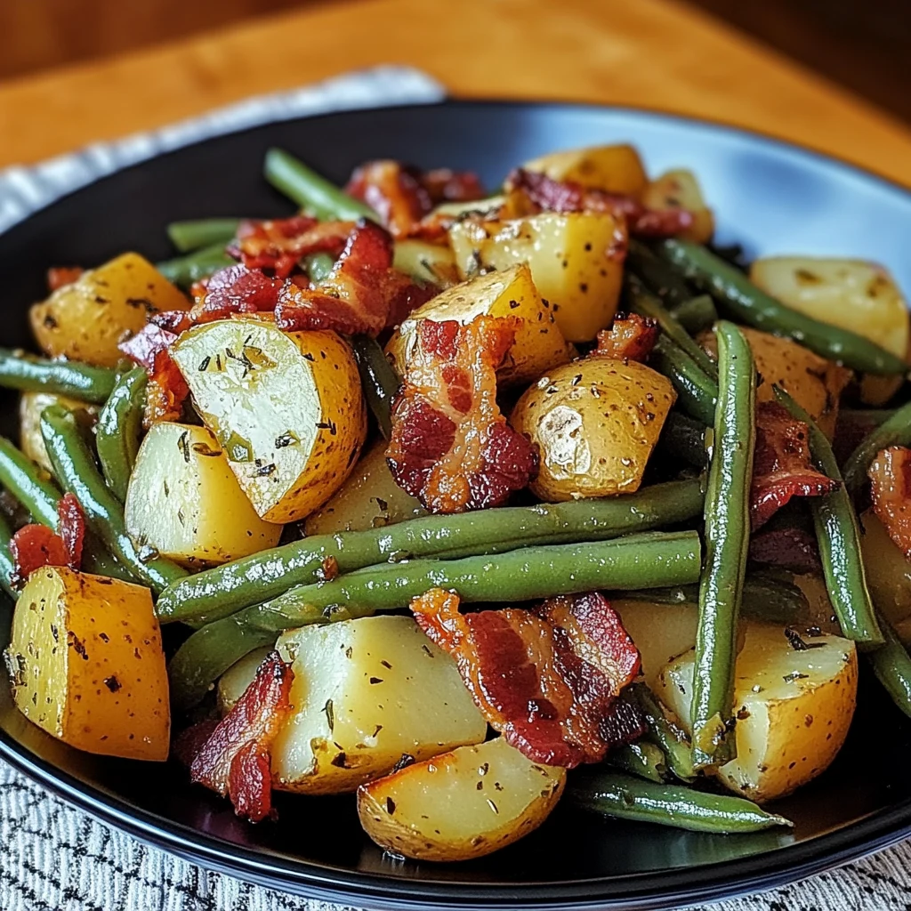 Country Ranch Green Beans and Potatoes with Bacon Recipe