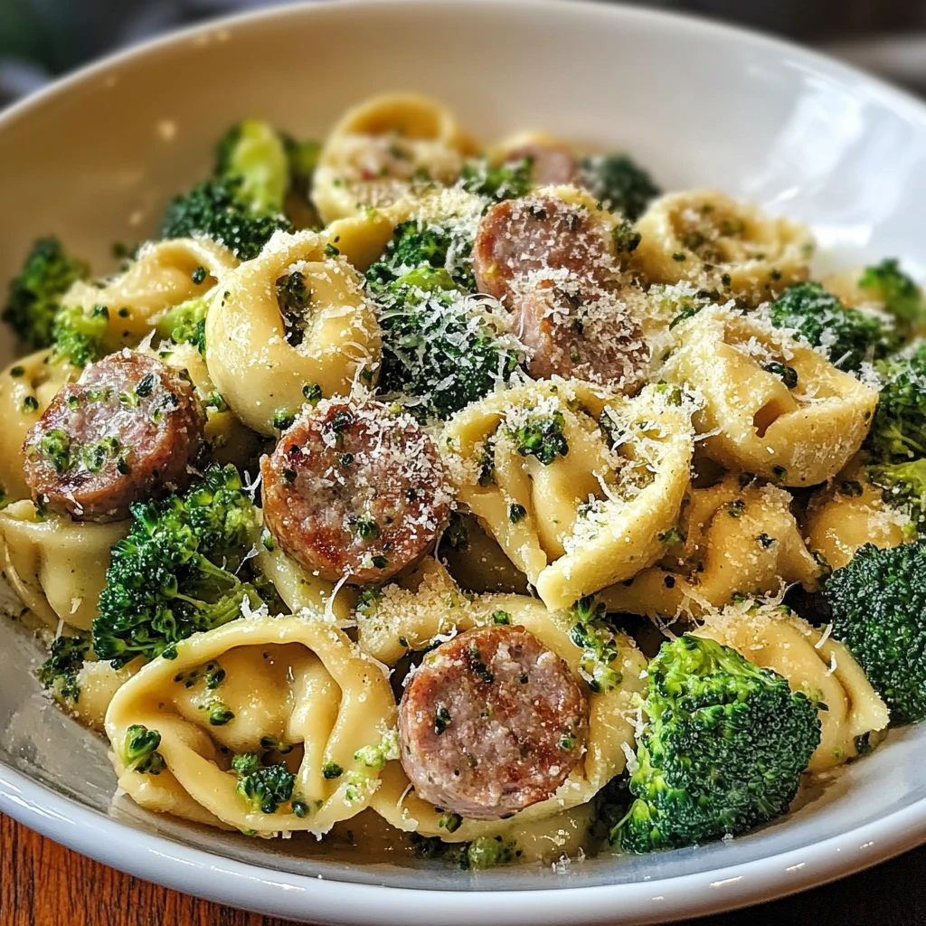 Creamy Garlic Parmesan Tortellini with Sausage 30 Minutes Easy Delicious