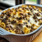 Creamy Mushroom Swiss Burger Casserole 30 Minutes Ultimate Delicious