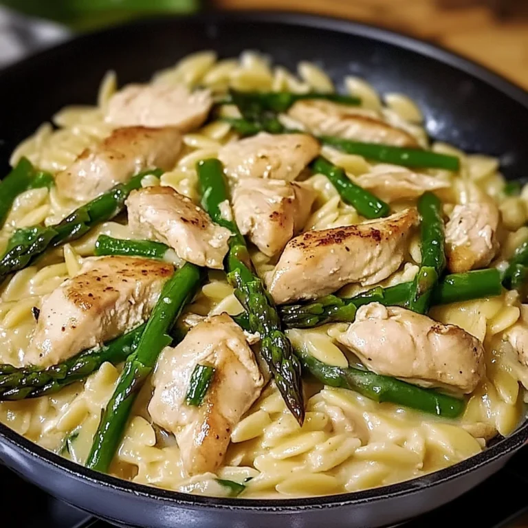 Creamy Parmesan Orzo with Chicken and Asparagus 30 Minutes Ultimate Delicious