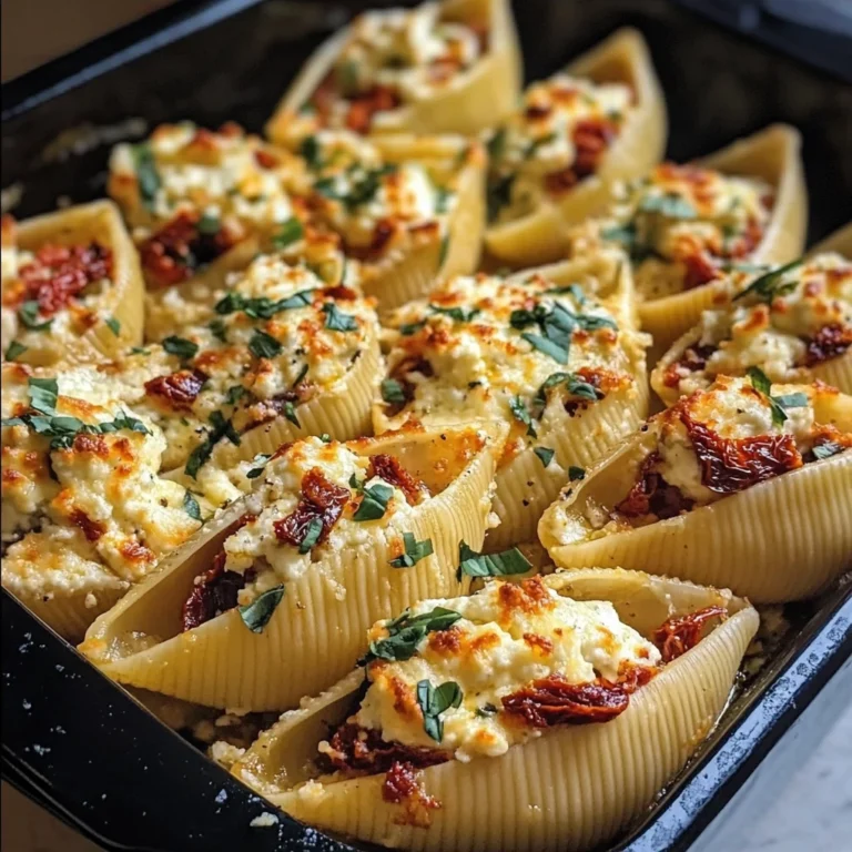 Creamy Ricotta and Sun-Dried Tomato Stuffed Shells 30 Minutes Ultimate Delicious