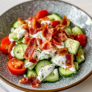 Crunchy Cucumber Salad with Bacon - 5 Steps to Perfection