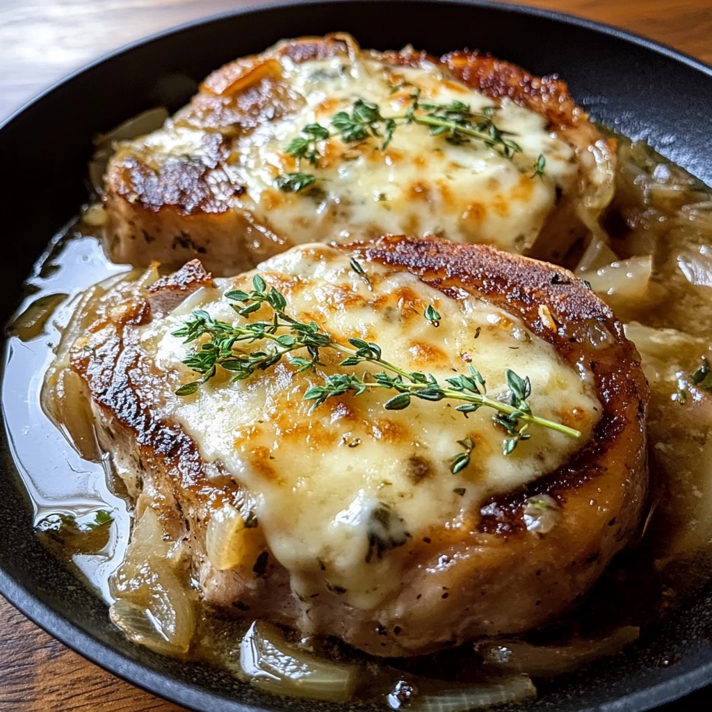 French Onion Pork Chops 4 Servings Ultimate Delicious