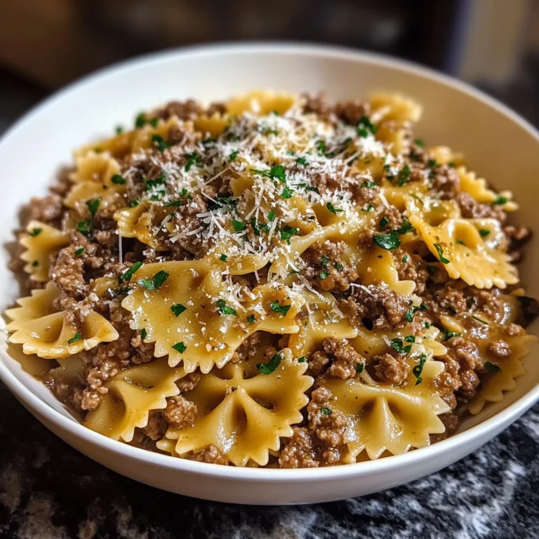 Garlic Beef Bowtie Pasta 30 Minutes Easy Delicious