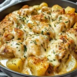 Garlic Cheesy Chicken and Potatoes 30 Minutes Amazing