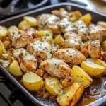 Garlic Parmesan Chicken and Potatoes in 30 Minutes - Easy & Delicious
