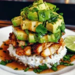 Honey Lime Chicken and Avocado Rice Stack - 30 Minutes Ultimate Delicious