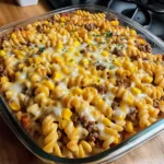 Loaded Cheddar Ranch Beef and Sweet Corn Rotini Bake - 30 Minutes Delicious