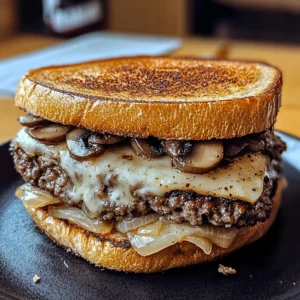 Mushroom Swiss Patty Melt 4 Servings Ultimate Delicious