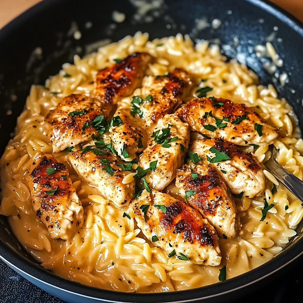 One Pot Cajun Chicken Alfredo Orzo 30 Minutes Ultimate Delicious