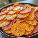Pepperoni Cheese Crisps 4 Ingredients Easy Delicious