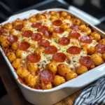 Pizza Tater Tot Casserole 4 Servings Awesome Delicious