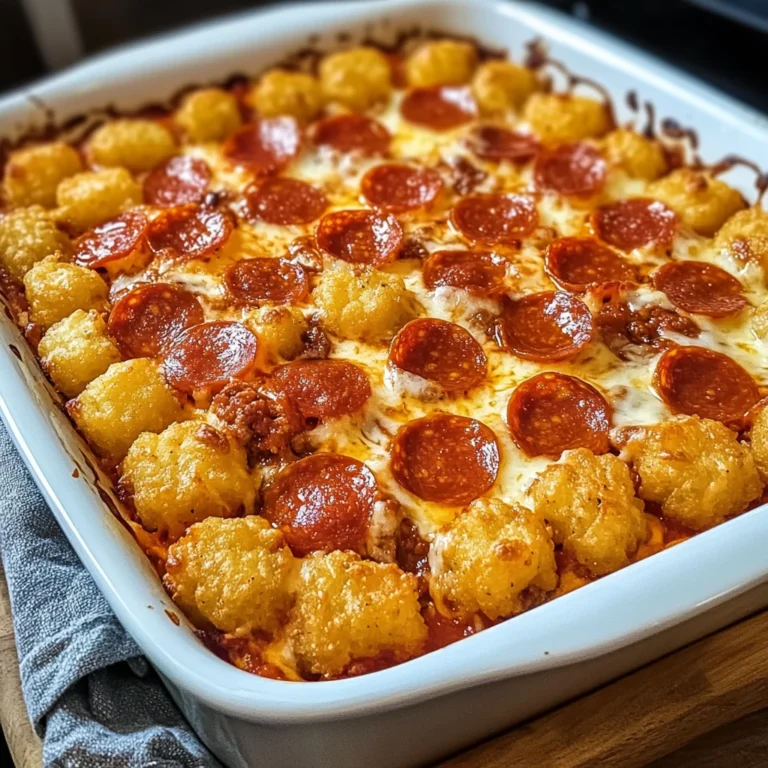 Pizza Tater Tot Casserole 4 Servings Awesome Delicious