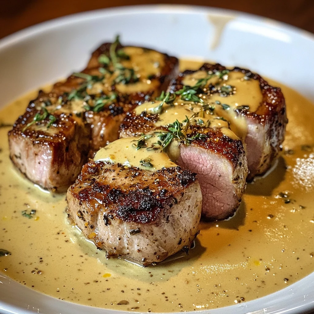 Pork Tenderloin with Dijon Mustard Cream Sauce: 30 Minutes Easy Delicious