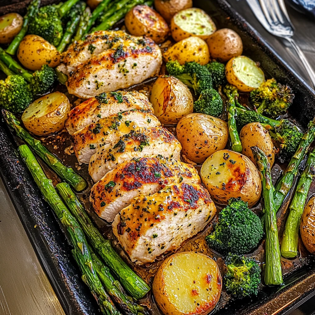 Sheet Pan Garlic Butter Chicken and Veggies 30 Minutes Easy Delicious