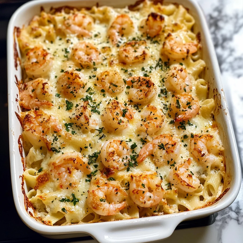 Shrimp Scampi Pasta Bake 4 Servings Easy Delicious