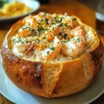 Stuffed Seafood Soup Bread Bowl 2 Servings Ultimate Delicious