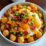 Tater Tot Breakfast Bowl 4 Ingredients Easy Delicious