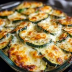 Baked Zucchini and Cheese 5 Steps Easy Delicious