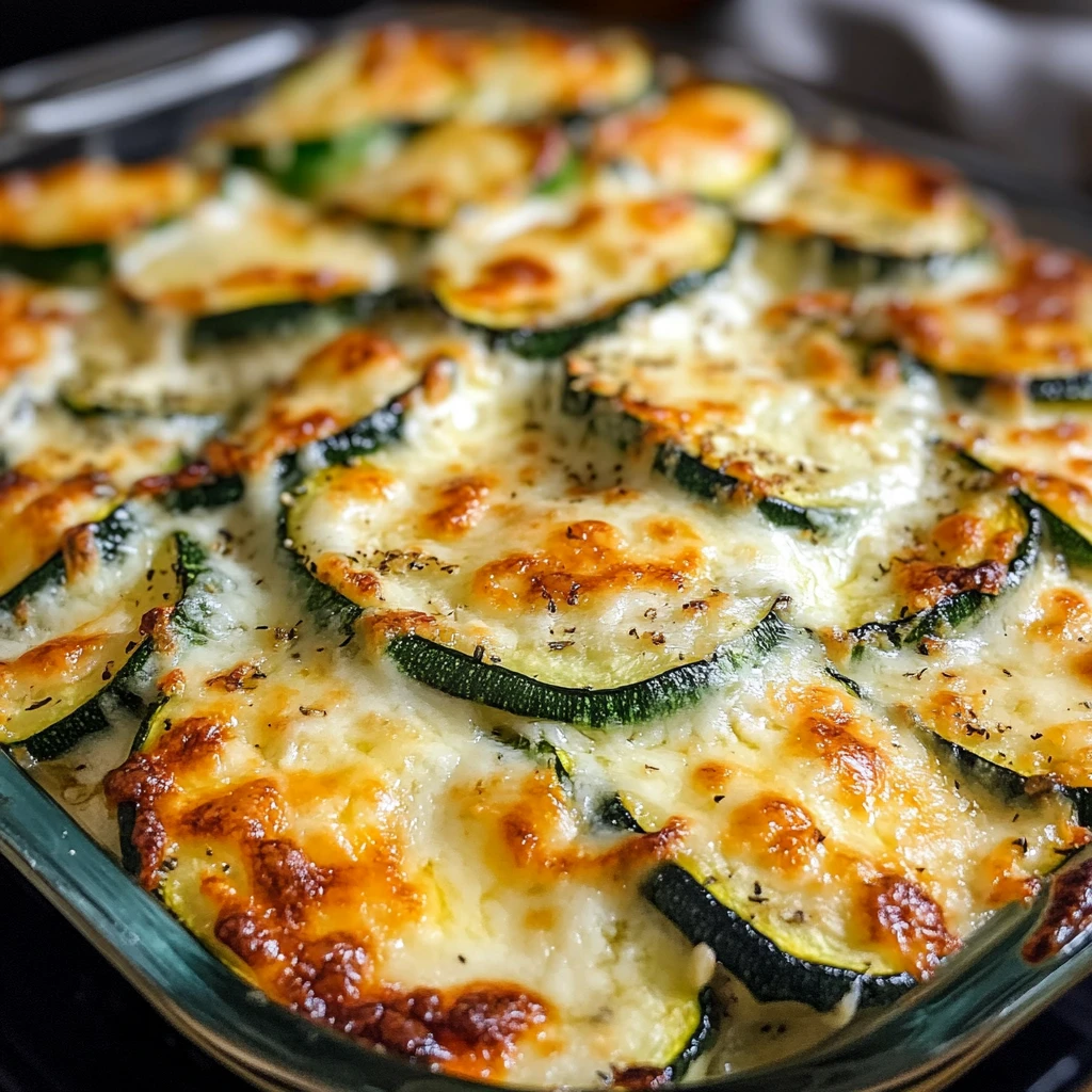 Baked Zucchini and Cheese 5 Steps Easy Delicious