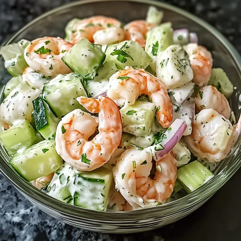 Creamy Cucumber Shrimp Salad 4 Servings Perfect Delicious