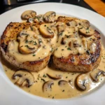 Creamy Pork Chops with Mushroom and Swiss Sauce - 30 Minutes Amazing