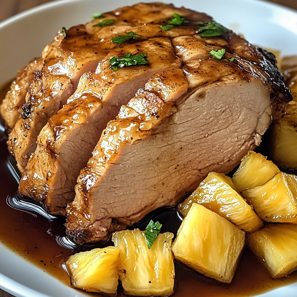 Crockpot Pineapple Pork Loin 6 Steps Easy Delicious