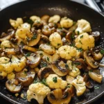 Garlic Mushrooms Cauliflower Skillet 30 Minutes Easy Delicious