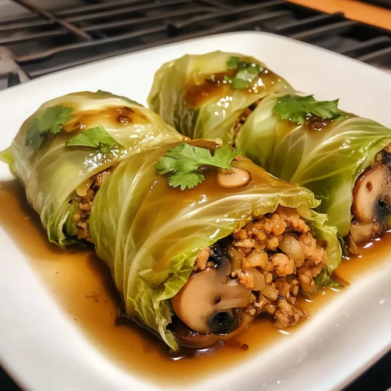 Garlic Soy Napa Cabbage Rolls 4 Servings Easy Delicious