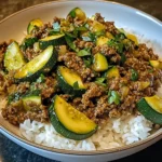 Greek-Style Beef and Zucchini Rice Bowl 30 Minutes Awesome Delicious